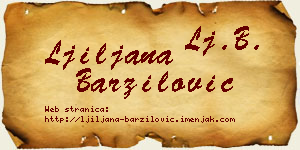 Ljiljana Barzilović vizit kartica